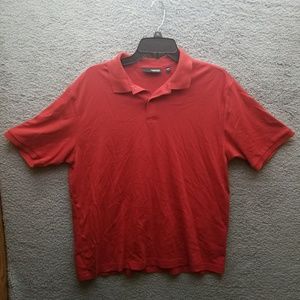 Murano Men's L Liquid Luxury Red Short Sleeve Polo 100% Cotton 47" 27.25" 10"
